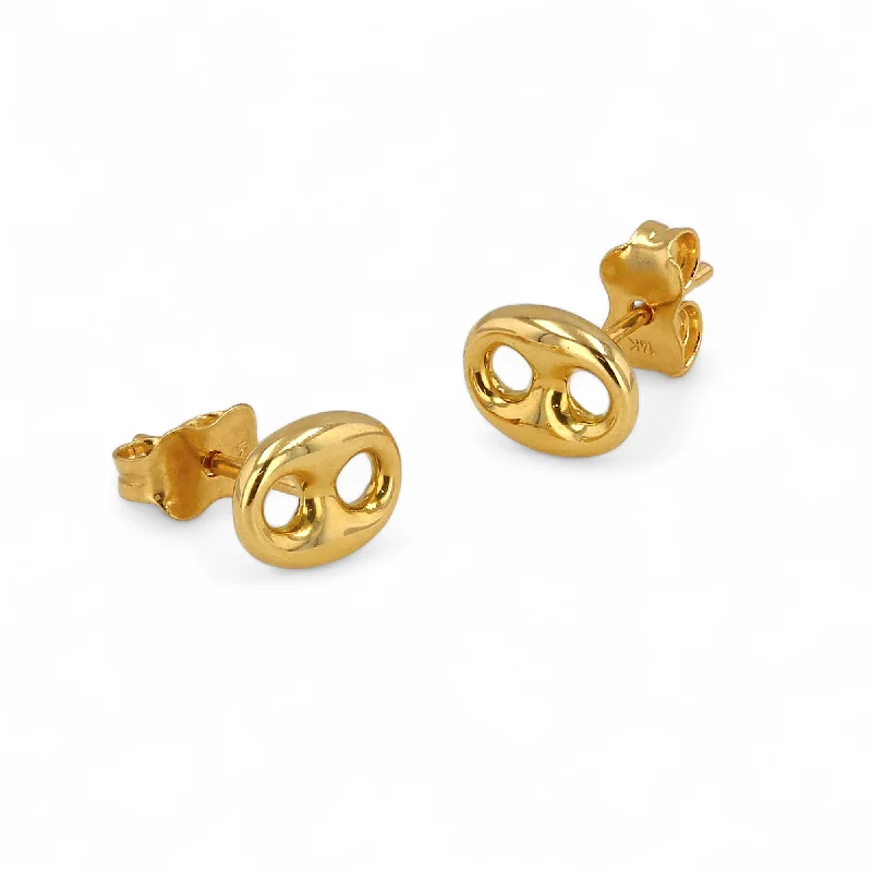 Big Savings, Big Smiles Adjustable Ring 14K Yellow gold mariner studs-227581