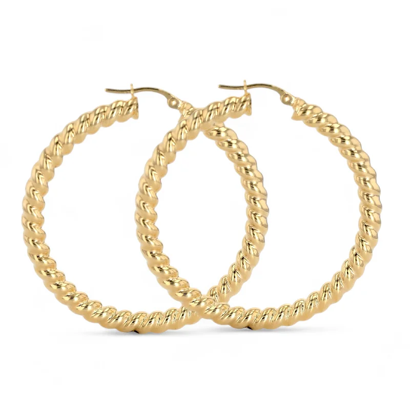 Buy More, Save More Chain Bracelet 14K Yellow gold twist hoops-12079