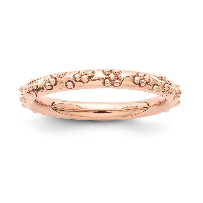 Limited - Edition Collections Now on Sale Cross Pendant 2.5mm Rose Gold Tone Plated Sterling Silver Stackable Textured Band Limited - Edition Collections Now on Sale Cross Pendant 2.5mm Rose Gold Tone Plated Sterling Silver Stackable Textured Band