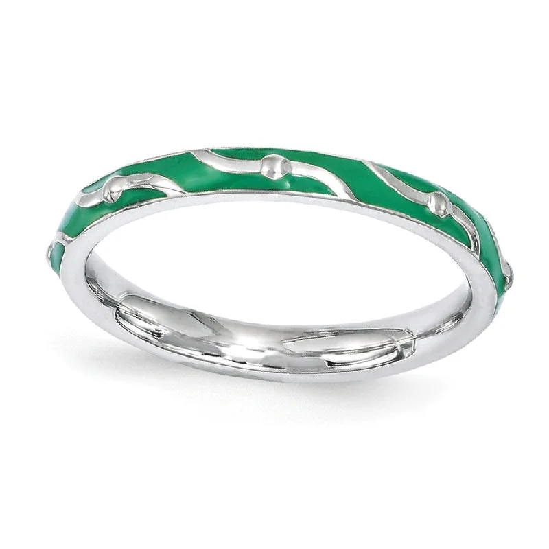 Flash Sale, Grab the Deals Fast Cuff Bracelet 2.5mm Sterling Silver Stackable Expressions Green Enamel Band Flash Sale, Grab the Deals Fast Cuff Bracelet 2.5mm Sterling Silver Stackable Expressions Green Enamel Band