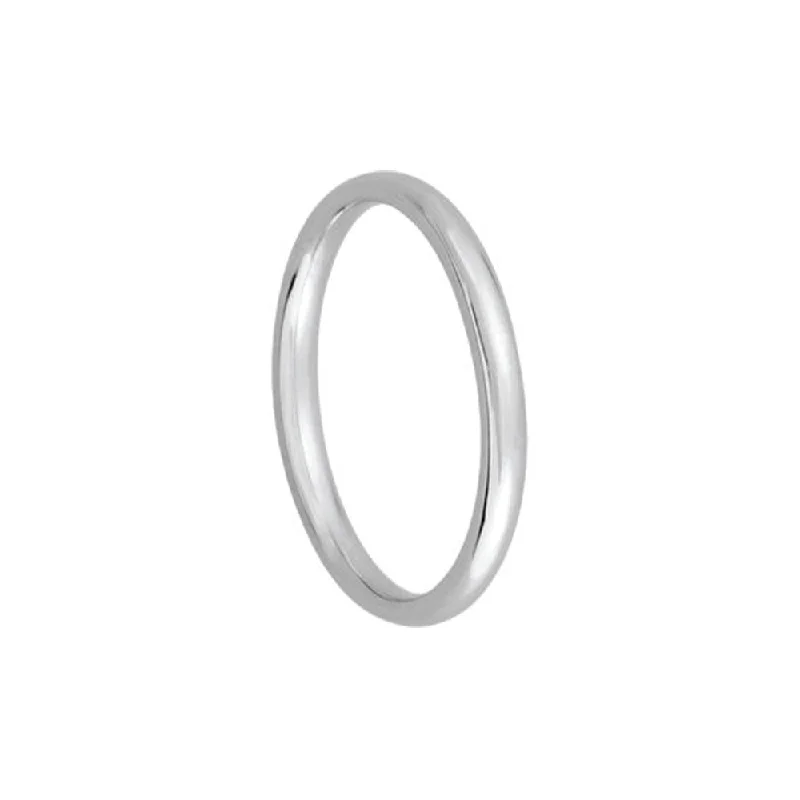 Buy More, Save More Sapphire Ring 2mm Light Domed Comfort Fit Wedding Band in 14k White Gold Buy More, Save More Sapphire Ring 2mm Light Domed Comfort Fit Wedding Band in 14k White Gold