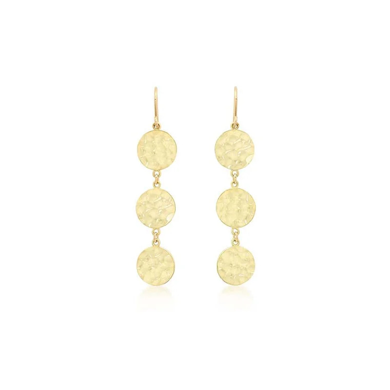 Exclusive Members - Only Sale Wedding Band 3 Mini Hammered Disc Earrings