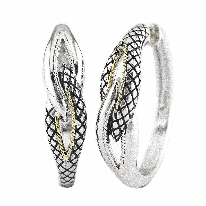 Clearance Sale, Steal Great Bargains Trendy Earrings Andrea Candela Twisted Cable Hoop Earrings -Conexion Collection Clearance Sale, Steal Great Bargains Trendy Earrings Andrea Candela Twisted Cable Hoop Earrings -Conexion Collection