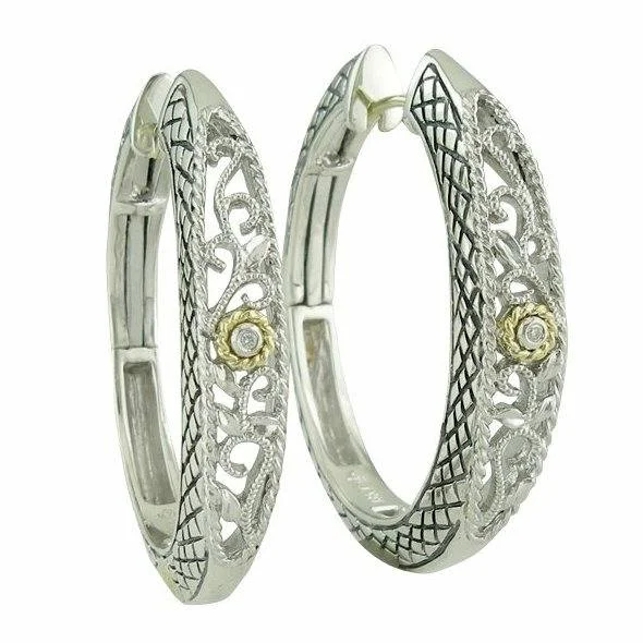 Don't Miss Your Chance Choker Necklace Andrea Candela - 18k & Sterling Silver Filigree Hoop Earrings -Tesoro Collection Don't Miss Your Chance Choker Necklace Andrea Candela - 18k & Sterling Silver Filigree Hoop Earrings -Tesoro Collection