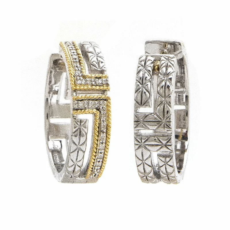 Flash Sale Silver Pendant Andrea Candela - 18kt Sterling Silver &  Gold Hoop Earrings - Laberinto Collection