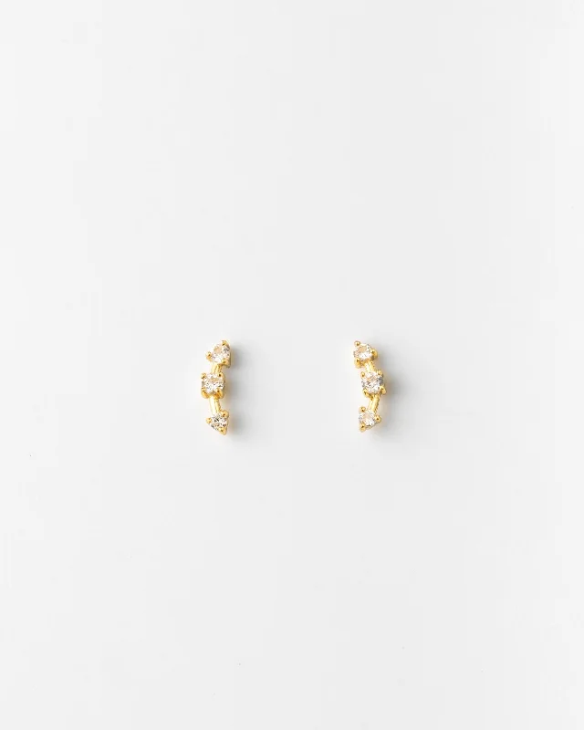Exclusive Members - Only Sale Rose Gold Ring Astra White Sapphire Bar Studs