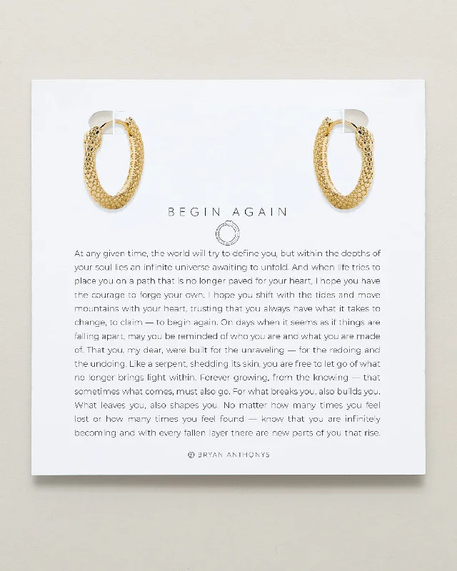 Clearance Sale, Steal Great Bargains Elegant Chain Begin Again Midi Hoop Earrings