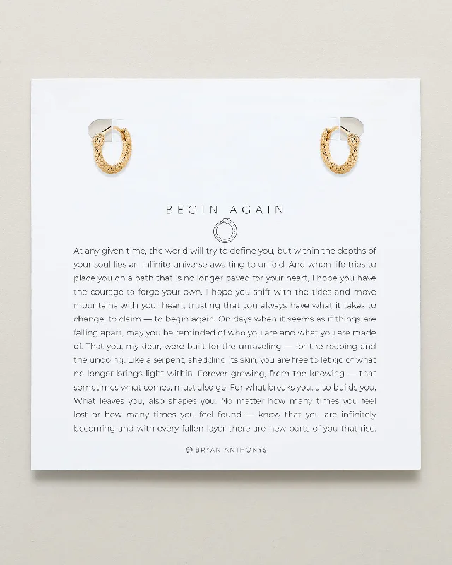 Season - End Clearance Sun Pendant Begin Again Mini Hoop Earrings