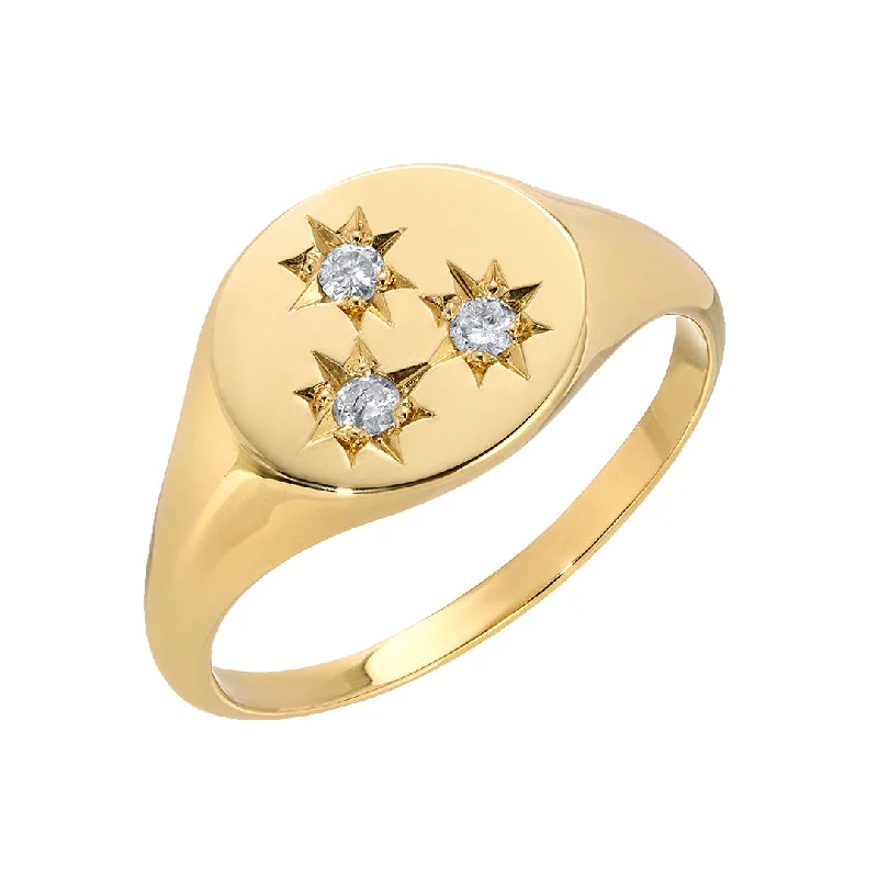 Clearance Sale Luxury Bracelet BIRTHSTONE COMPASS SIGNET RING 3 STONES