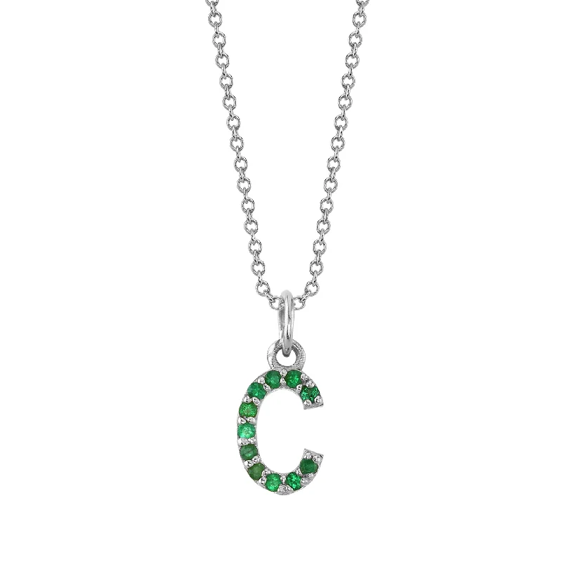 Shop Comfortably at Home Rose Gold Ring C Initial Birthstone Charm Necklace