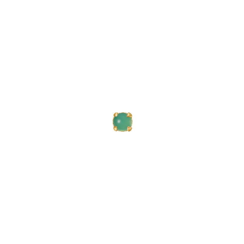 Buy More, Save More Bon Bon 10K Gold Stud w. Chrysoprase