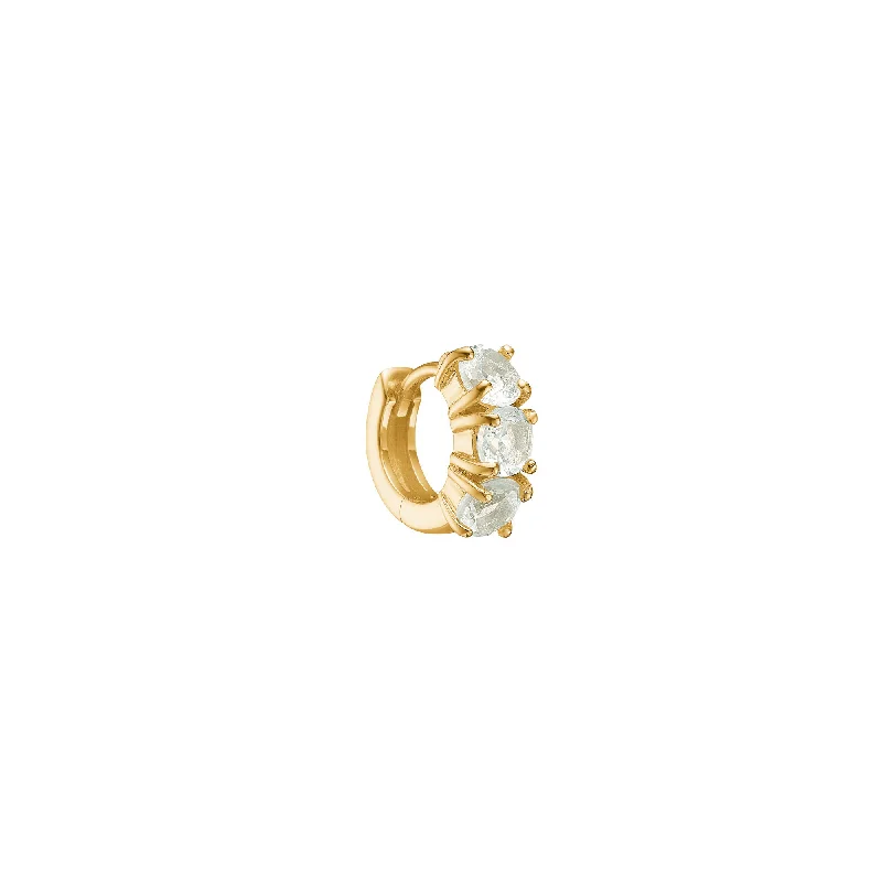Limited Time, Unlimited Deals Reef mini 18K Gold Plated Hoop w. Prasiolite
