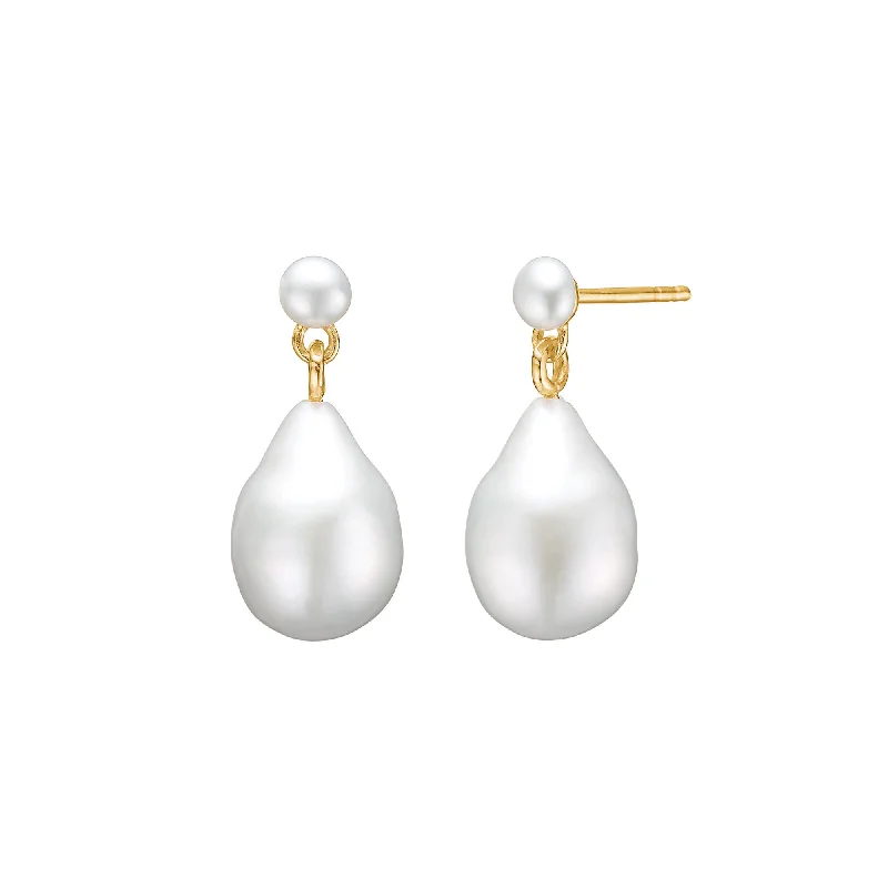 Be the First to Rock the Latest Trends Reef 18K Gold Plated Studs w. Pearls