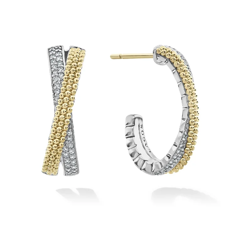 Shop Comfortably at Home Silver Bracelet Caviar Lux Two-Tone Caviar X Diamond Hoop Earrings Shop Comfortably at Home Silver Bracelet Caviar Lux Two-Tone Caviar X Diamond Hoop Earrings