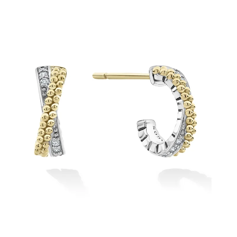 Season - End Clearance Elegant Pendant Caviar Lux Two-Tone Caviar X Diamond Huggie Earrings Season - End Clearance Elegant Pendant Caviar Lux Two-Tone Caviar X Diamond Huggie Earrings