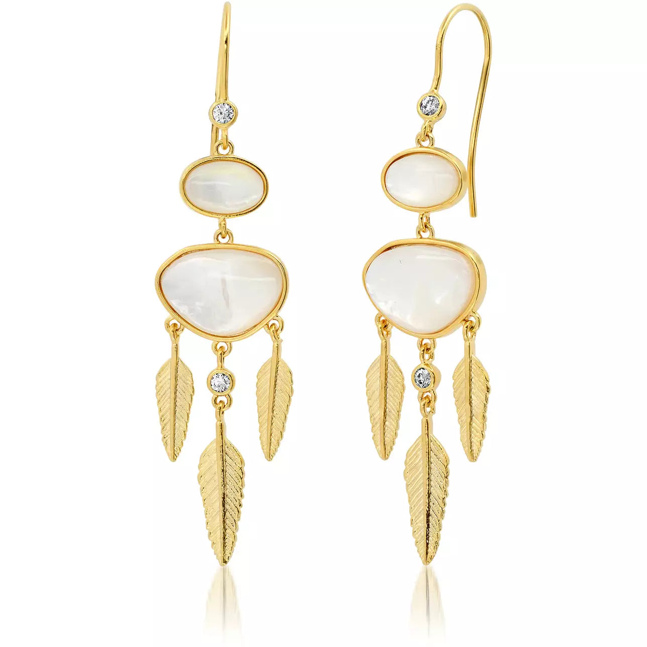 Exclusive Members - Only Sale Boho Earrings LAS PLUMES FEATHER DROP MOTHER OF PEARL EARRINGS Exclusive Members - Only Sale Boho Earrings LAS PLUMES FEATHER DROP MOTHER OF PEARL EARRINGS