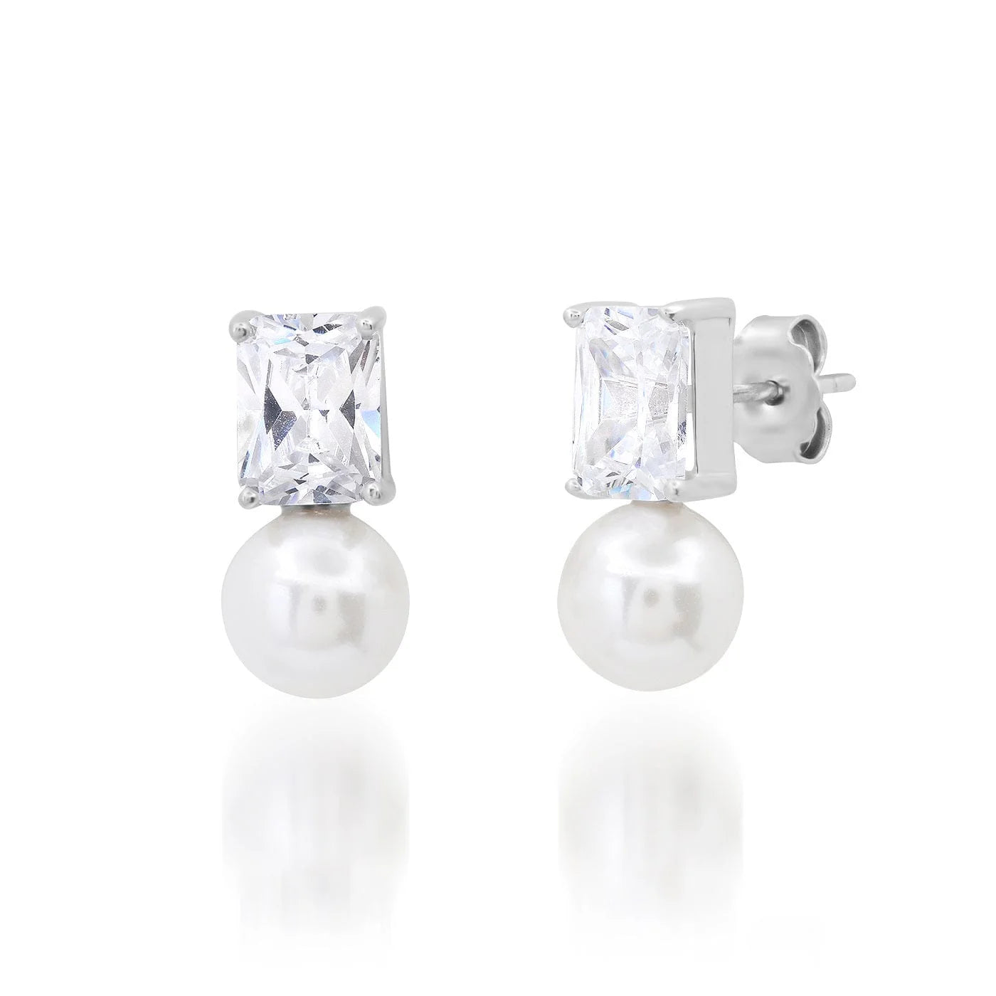 Don't Miss Your Chance Dainty Ring TAI Emerald Cut Clear and Freshwatr Pearl Stud Earrings Don't Miss Your Chance Dainty Ring TAI Emerald Cut Clear and Freshwatr Pearl Stud Earrings