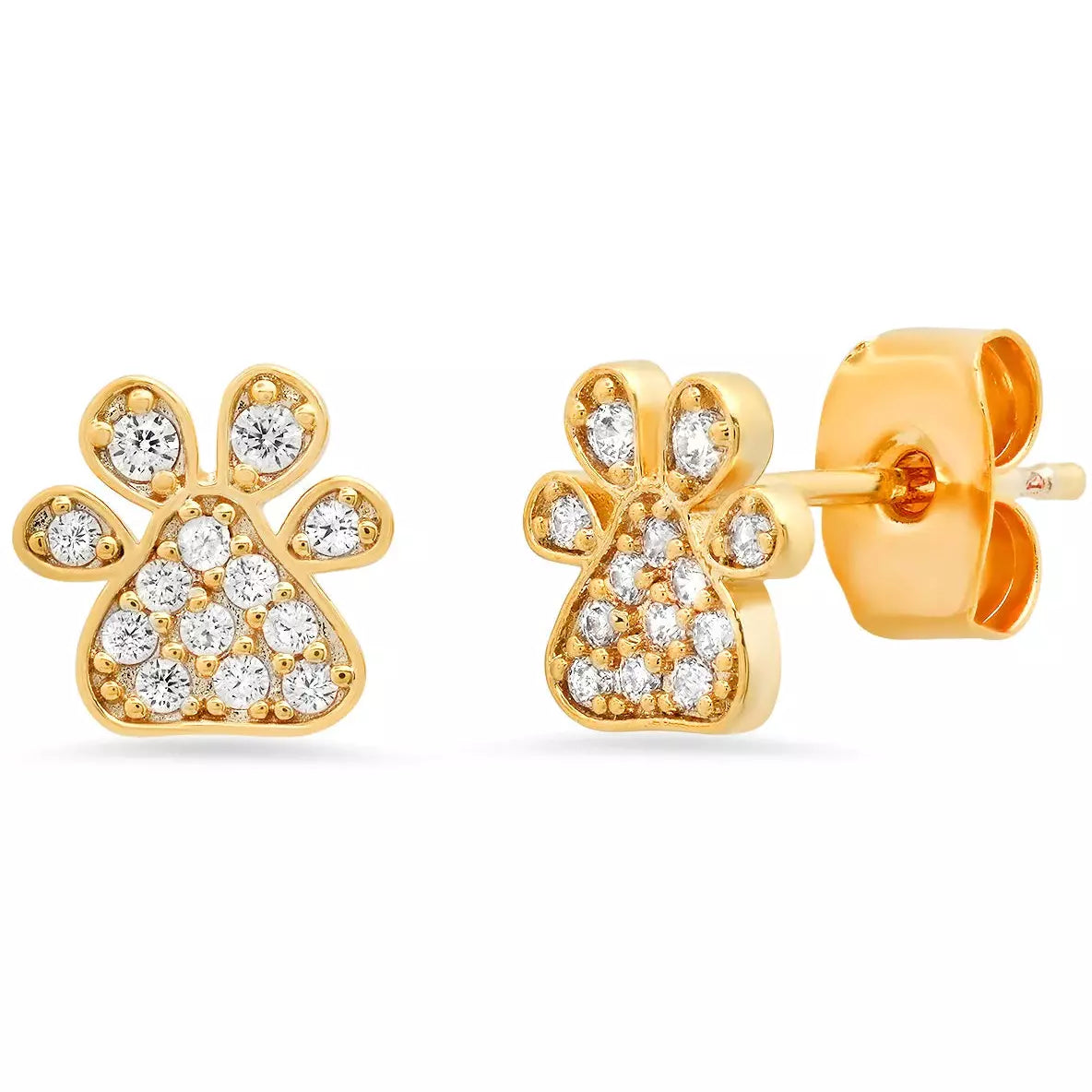 Massive Clearance Sale Tennis Necklace TAI CZ PAVE PAW PRINT STUDS