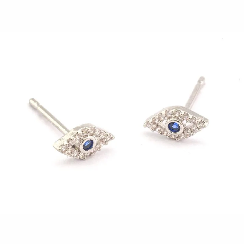 Don't Miss Your Chance Personalized Locket TAI EVIL EYE PAVE EARRINGS