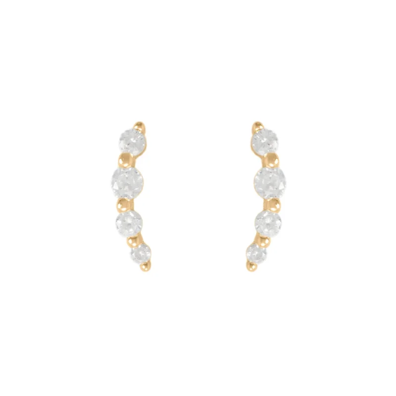 Season - End Clearance Personalized Jewelry Crystal Climber Stud Earrings