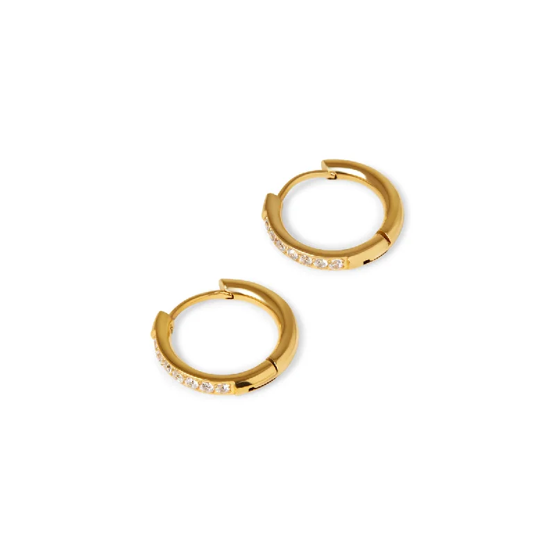 Shop Now, Save Big Bucks Simple Pendant Arielle Stone Hoop Earrings - Gold
