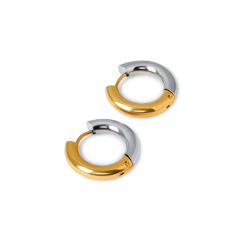 Buy More, Save More Wedding Bracelet Contrast Hoop Earrings - Gold/Silver