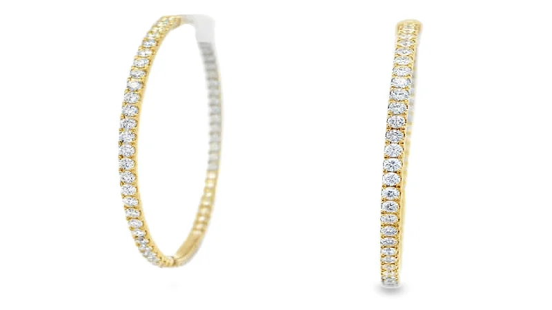 Flash Sale, Grab the Deals Fast Round Cut Ring Diamond Hoop/Dangle/Drop Earring