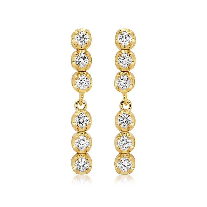 Limited Time, Unlimited Deals Layered Bracelet Diamond Linked Illusion Set Drop Studs