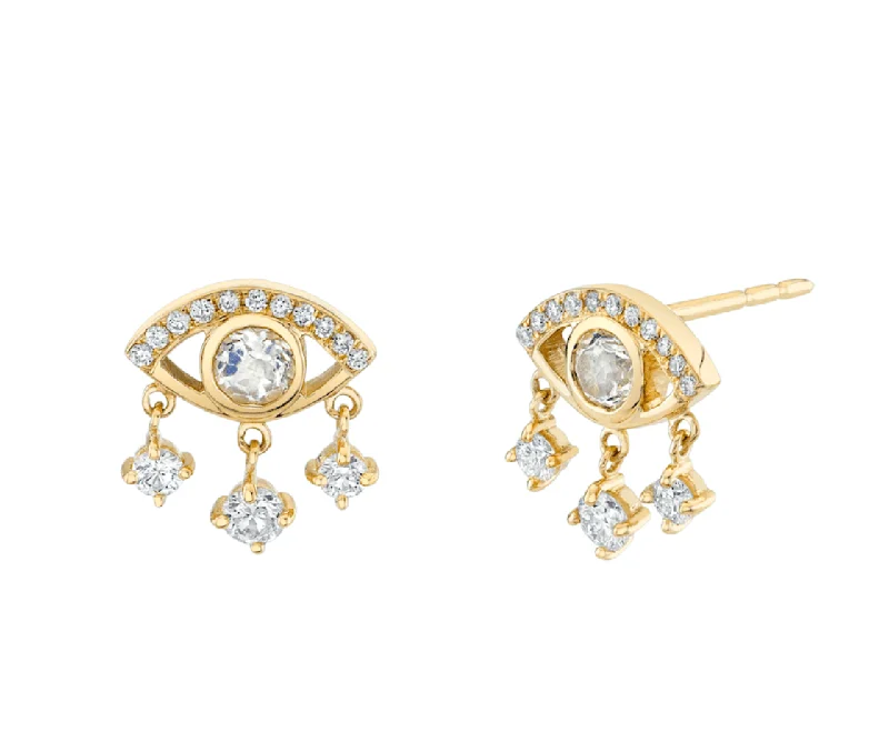 New Arrivals on Discount Boho Earrings Diamond Eye of Emotions Studs