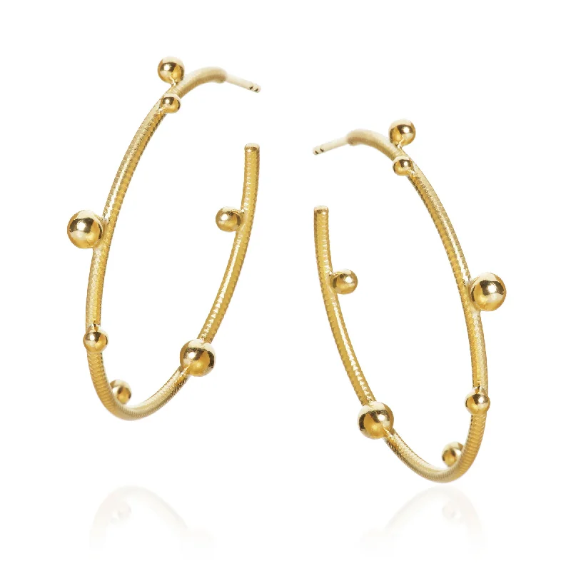 Big Savings, Big Smiles Large Delphis 18K Gold Hoops