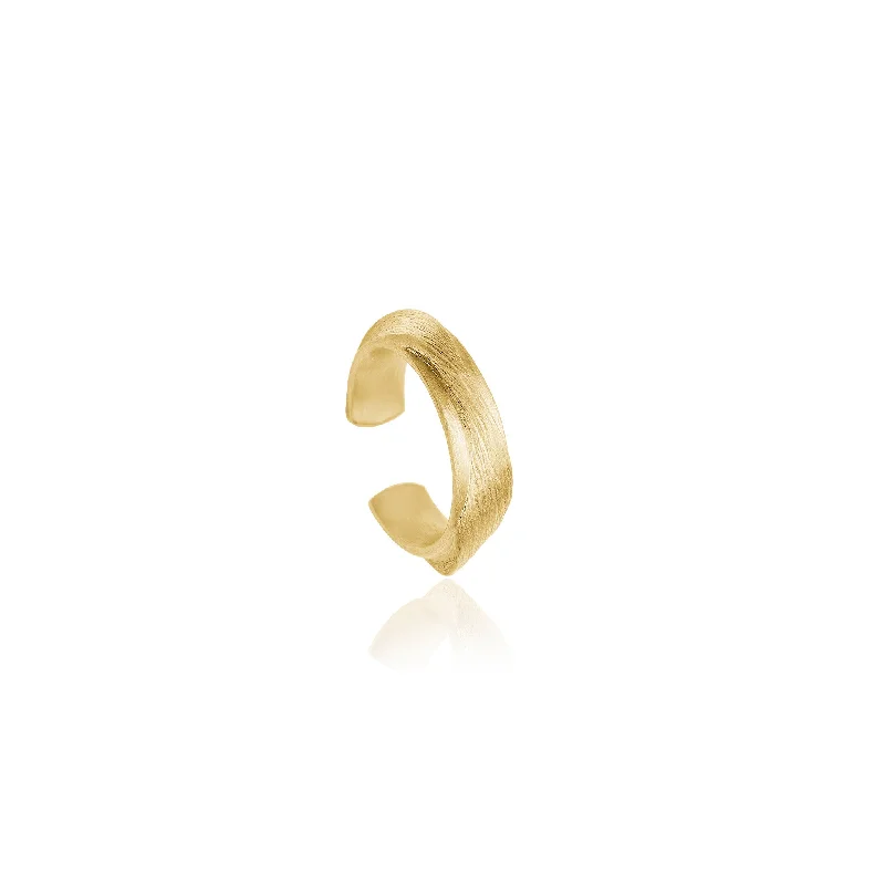 Shop Comfortably at Home Vega Relief 18K Gold Ear cuff