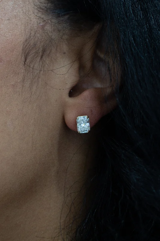 New Arrivals Layered Necklace E133- Radiant ~ Moissanite Earrings