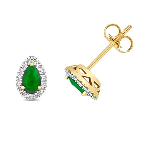 New Arrivals on Discount Gothic Necklace Emerald Pear Stud Earrings