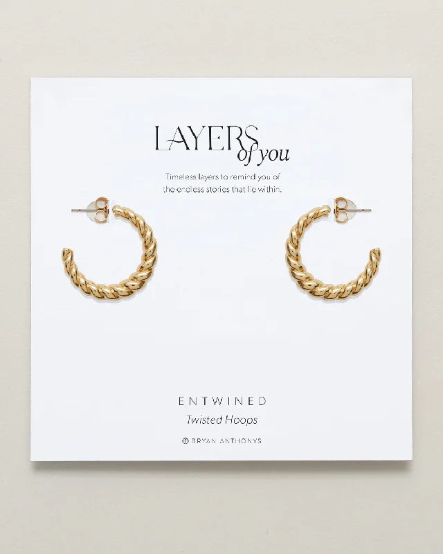 Huge Discounts, Unbeatable Offers Stackable Jewelry Entwined Twisted Hoop Earrings