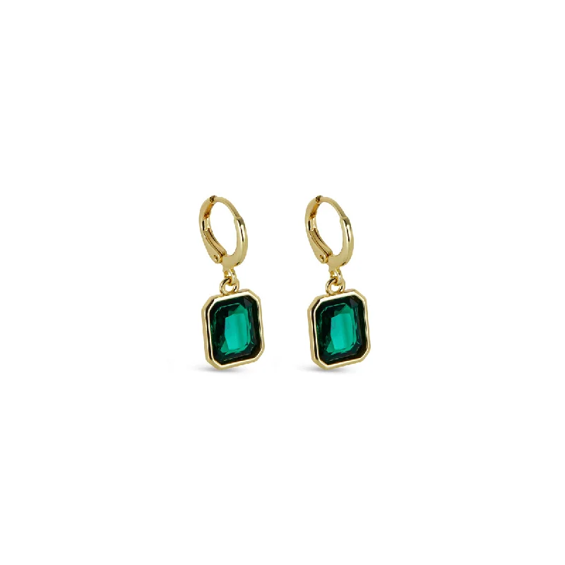 Limited - Edition Collections Now on Sale Handmade Chain Tropez Huggie Hoop Earrings - Gold/Green Limited - Edition Collections Now on Sale Handmade Chain Tropez Huggie Hoop Earrings - Gold/Green