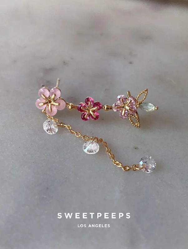Flash Sale, Grab the Deals Fast Pearl Earrings Flower Garden Ear Cuff
