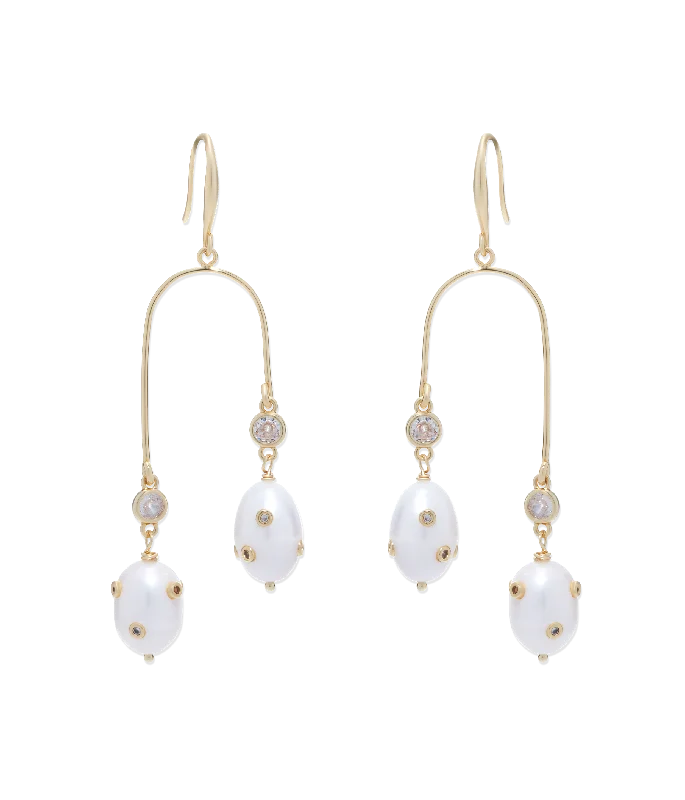 Unbeatable Savings Await Birthstone Jewelry Geneva Pearl Statement Earrings