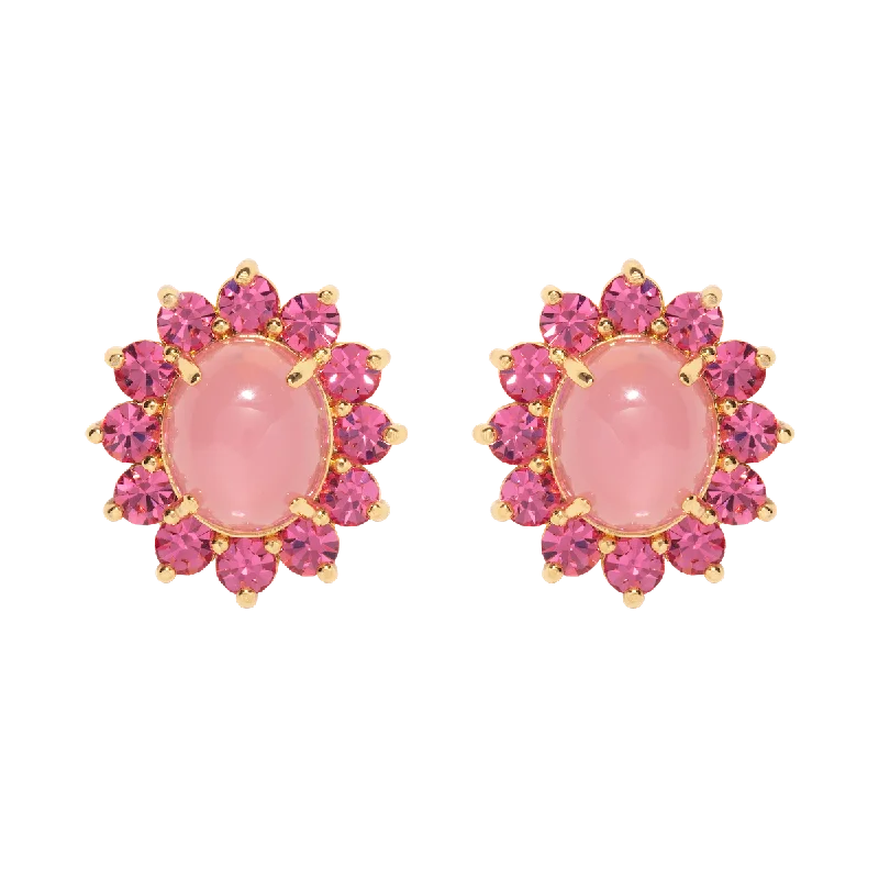 New Arrivals on Discount Gemstone Earrings Georgie Stud Earrings in Pink