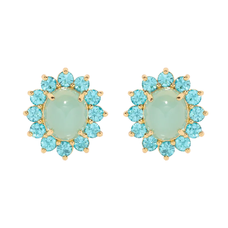 Limited - Time Offer Personalized Jewelry Georgie Stud Earrings in Aqua