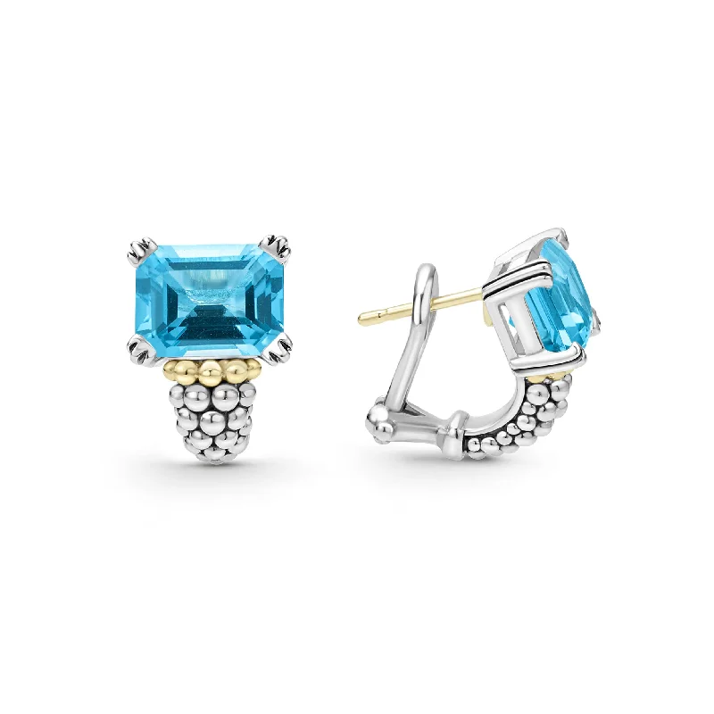Buy More, Save More Charm Bracelet Glacier Large Swiss Blue Topaz Huggie Earrings