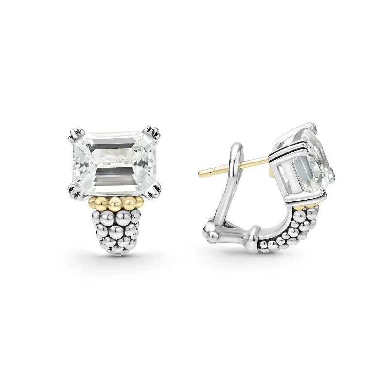 Clearance Sale, Steal Great Bargains Art Deco Necklace Glacier Large White Topaz Huggie Earrings Clearance Sale, Steal Great Bargains Art Deco Necklace Glacier Large White Topaz Huggie Earrings