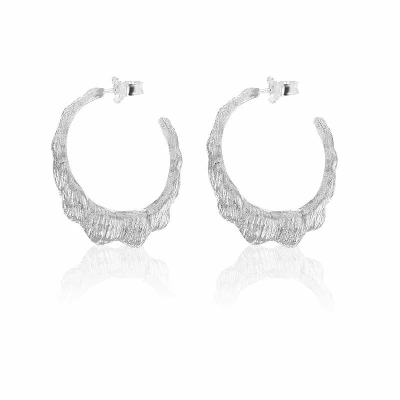 Don't Miss Your Chance Creation Silver Hoops