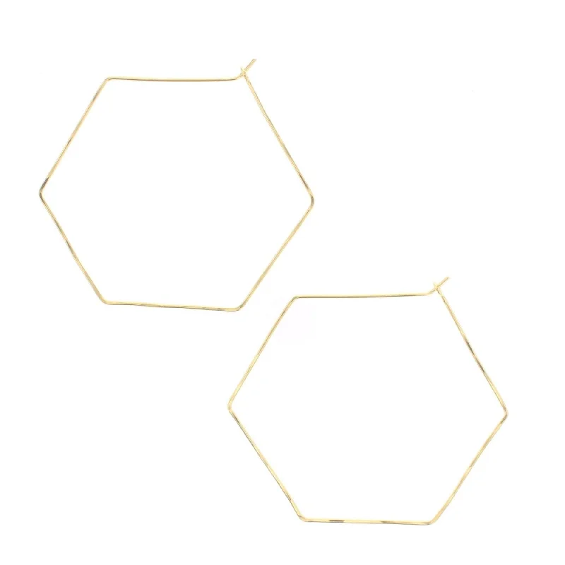 Limited - Time Offer Sterling Bracelet Hexagon Hoop Earrings