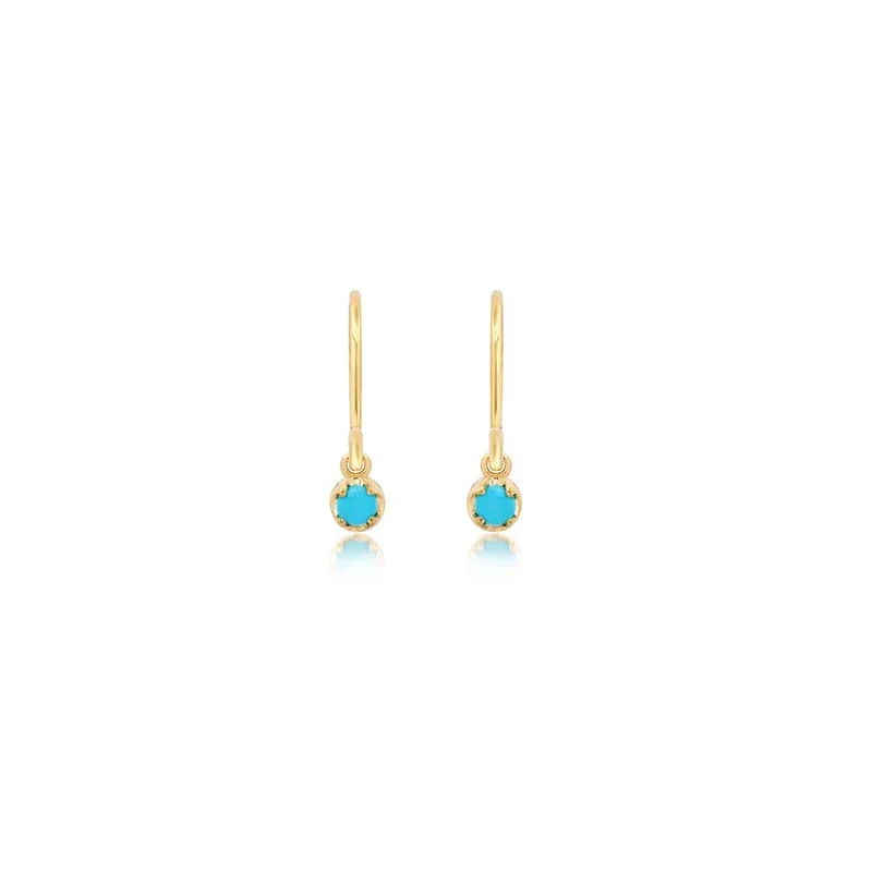 Exclusive Members - Only Sale Yellow Gold Ring Illusion Set Turquoise Drop Earrings Exclusive Members - Only Sale Yellow Gold Ring Illusion Set Turquoise Drop Earrings