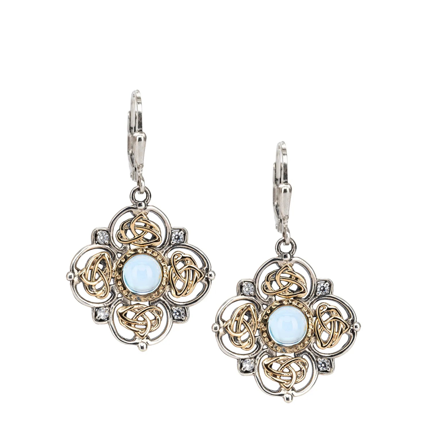 Be the First to Rock the Latest Trends Bridal Earrings Keith Jack Sterling Silver + 10k Sky Blue Topaz & CZ Celestial Leverback Earrings Be the First to Rock the Latest Trends Bridal Earrings Keith Jack Sterling Silver + 10k Sky Blue Topaz & CZ Celestial Leverback Earrings