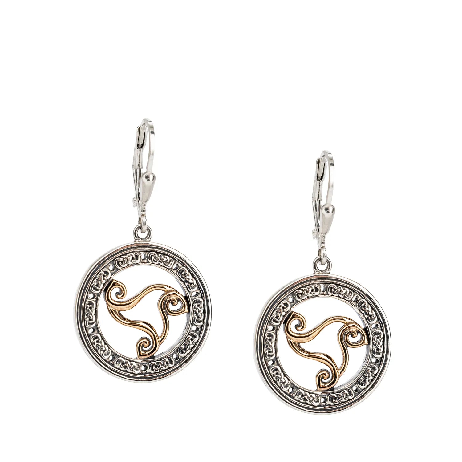 New Arrivals Trendy Earrings Keith Jack Sterling Silver + 10k Wave  Whirlpool Leverback Earrings