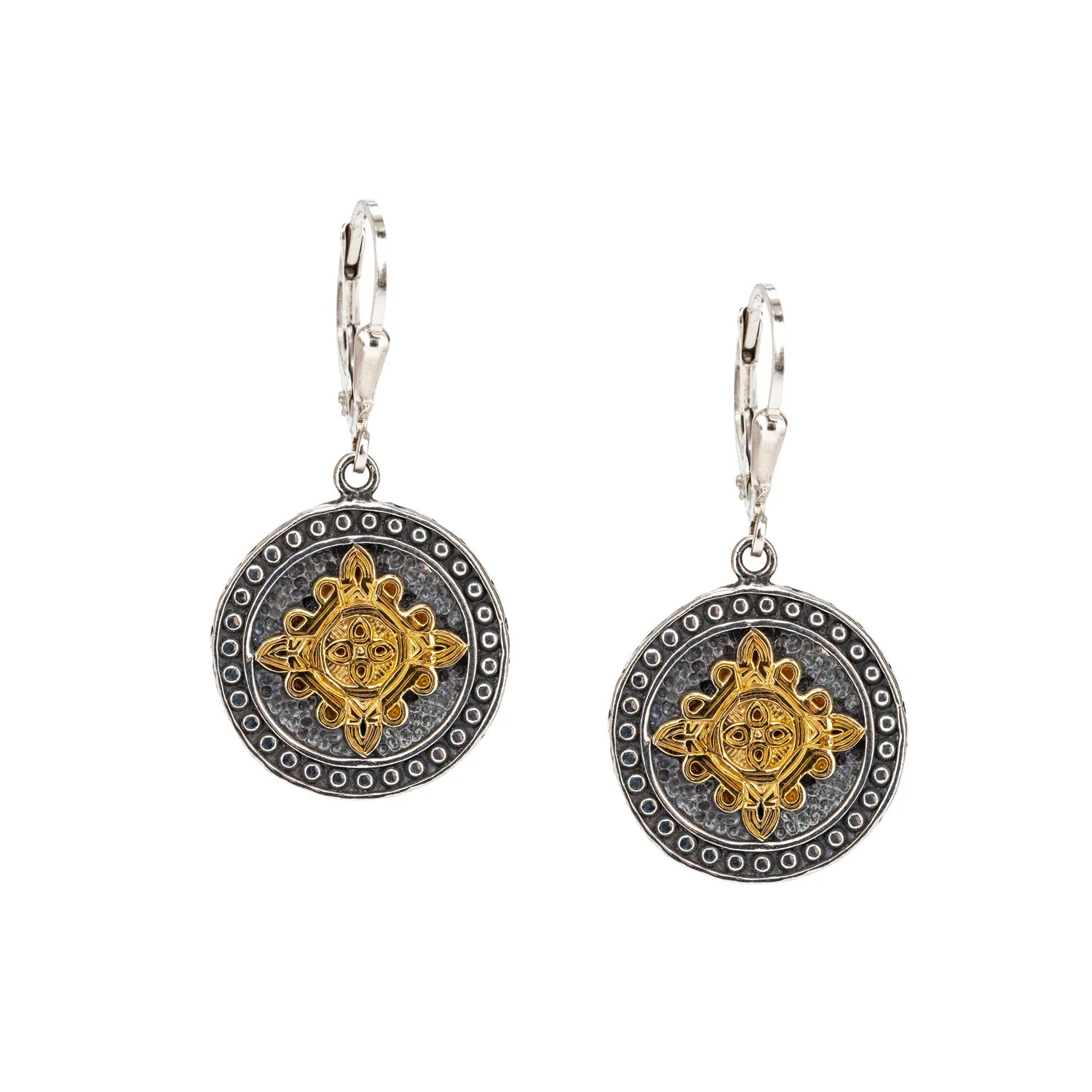 Big Savings, Big Smiles Engagement Ring Keith Jack Sterling Silver + 14k Gilded Medallion Shield Leverback Earrings Big Savings, Big Smiles Engagement Ring Keith Jack Sterling Silver + 14k Gilded Medallion Shield Leverback Earrings