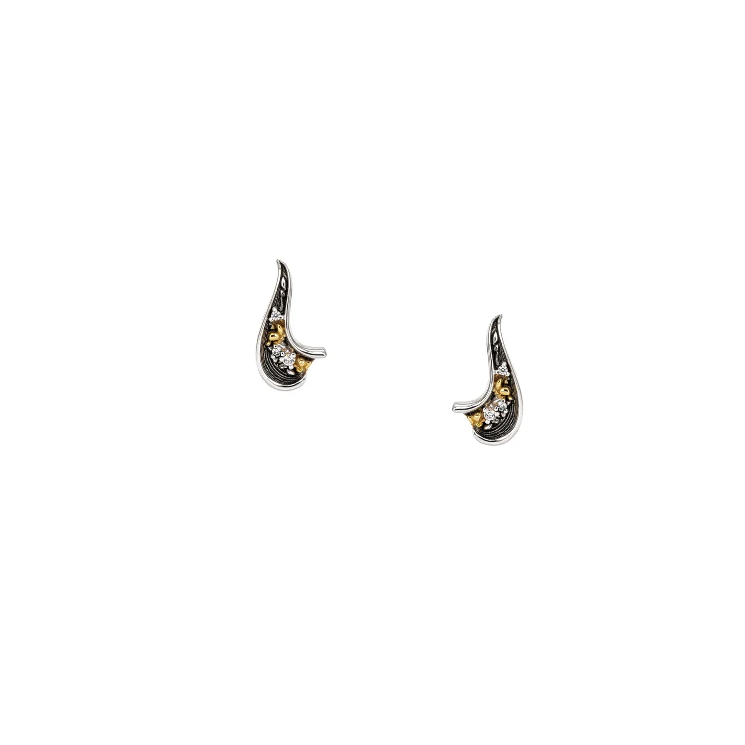 Clearance Sale Precious Jewelry Keith Jack Sterling Silver Rhodium + 10k CZ Rocks 'n Rivers Stud Earrings Clearance Sale Precious Jewelry Keith Jack Sterling Silver Rhodium + 10k CZ Rocks 'n Rivers Stud Earrings