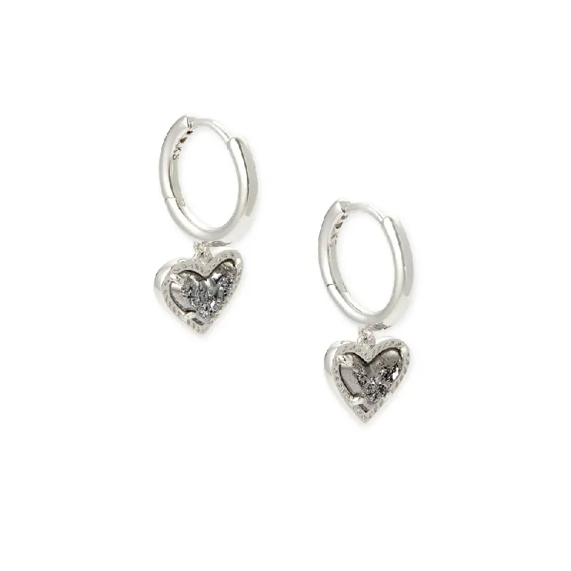 Unbeatable Savings Await Stylish Pendant Kendra Scott Ari Heart Rhodium Huggie Earrings in Platinum Drusy Unbeatable Savings Await Stylish Pendant Kendra Scott Ari Heart Rhodium Huggie Earrings in Platinum Drusy