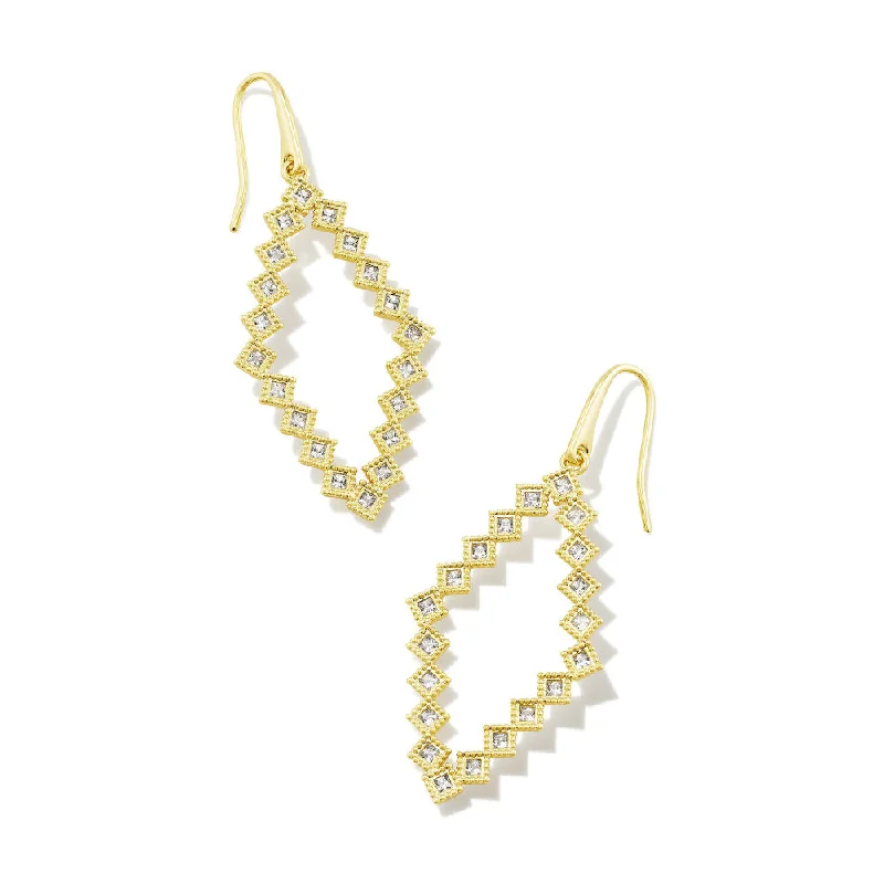 Season - End Clearance Fashion Ring Kendra Scott Kinsley Open Frame Earrings